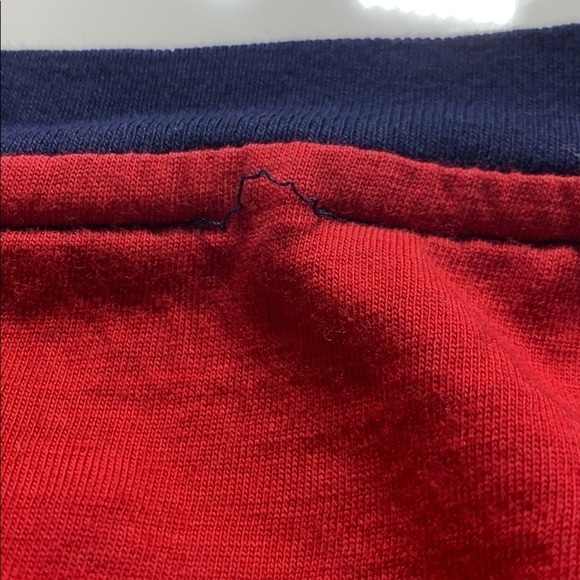 Polo Ralph Lauren Long Sleeve Baseball T Shirt color block red blue tee - Picture 6 of 6